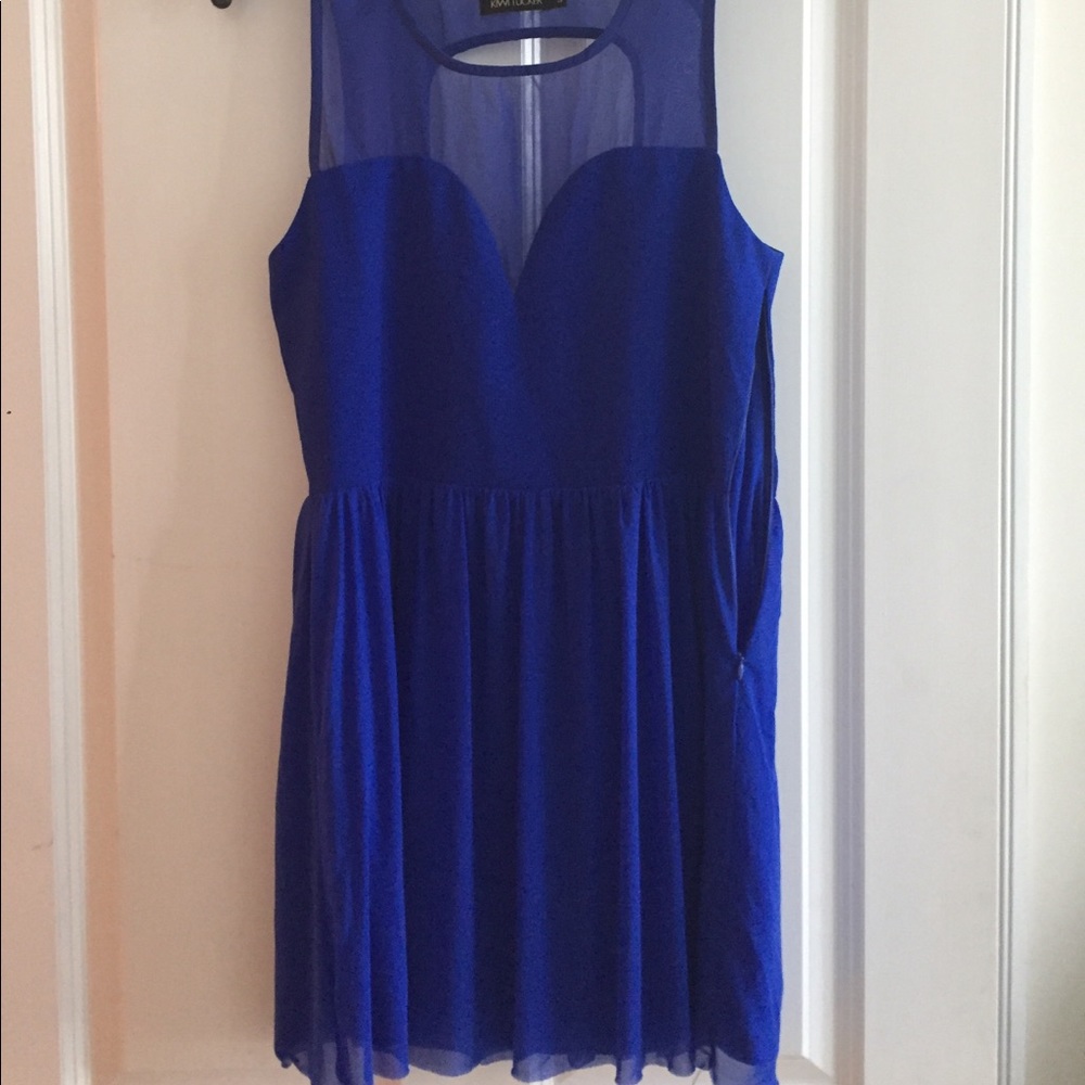 KIWI TUCKER BLUE SWEETHEART DRESS