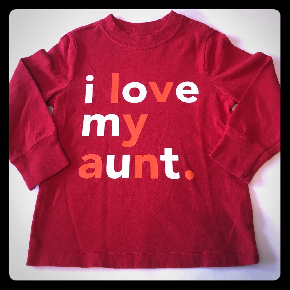 Old Navy "I love my aunt" graphic long sleeve t