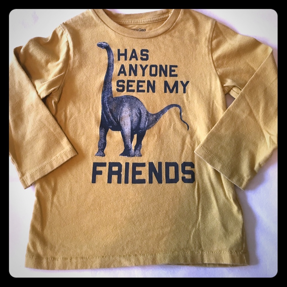 Boys babyGap long sleeve graphic shirt w/dinosaur