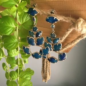 Kendra Scott blue chandelier earrings