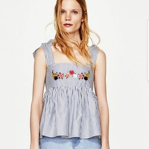 ISO zara embroidered yoke tank
