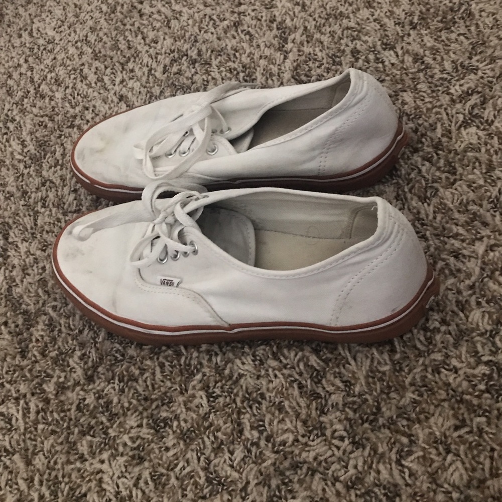 Vans White & Brown
