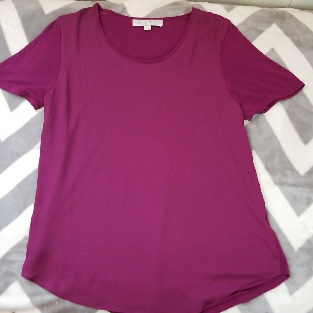 Ann Taylor- Loft plum colored shirt