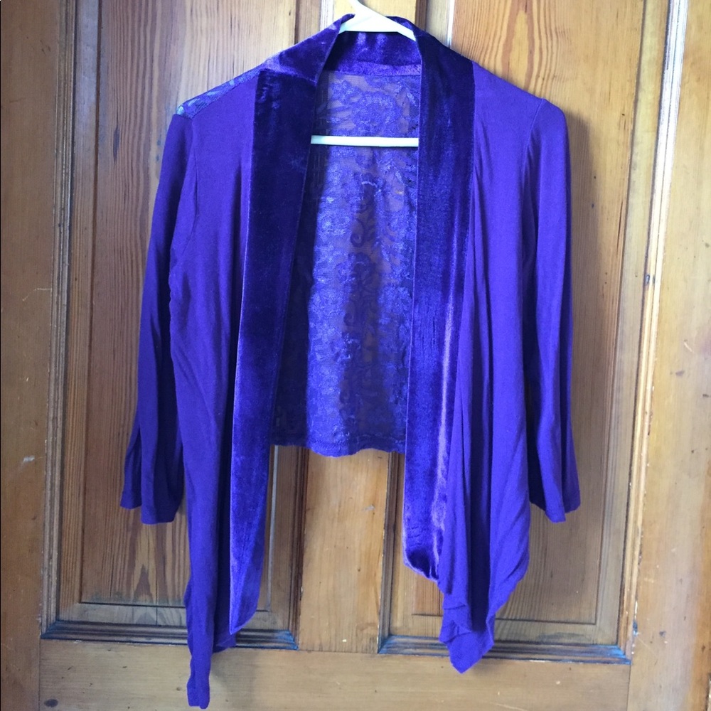 Purple lace cardigan