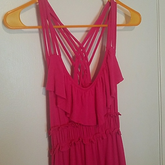 pink ruffle strappy dress - Picture 2 of 4