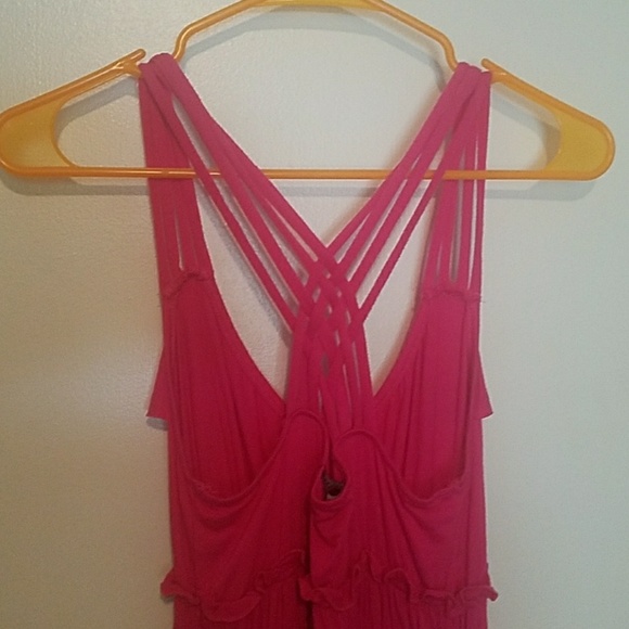 pink ruffle strappy dress - Picture 3 of 4