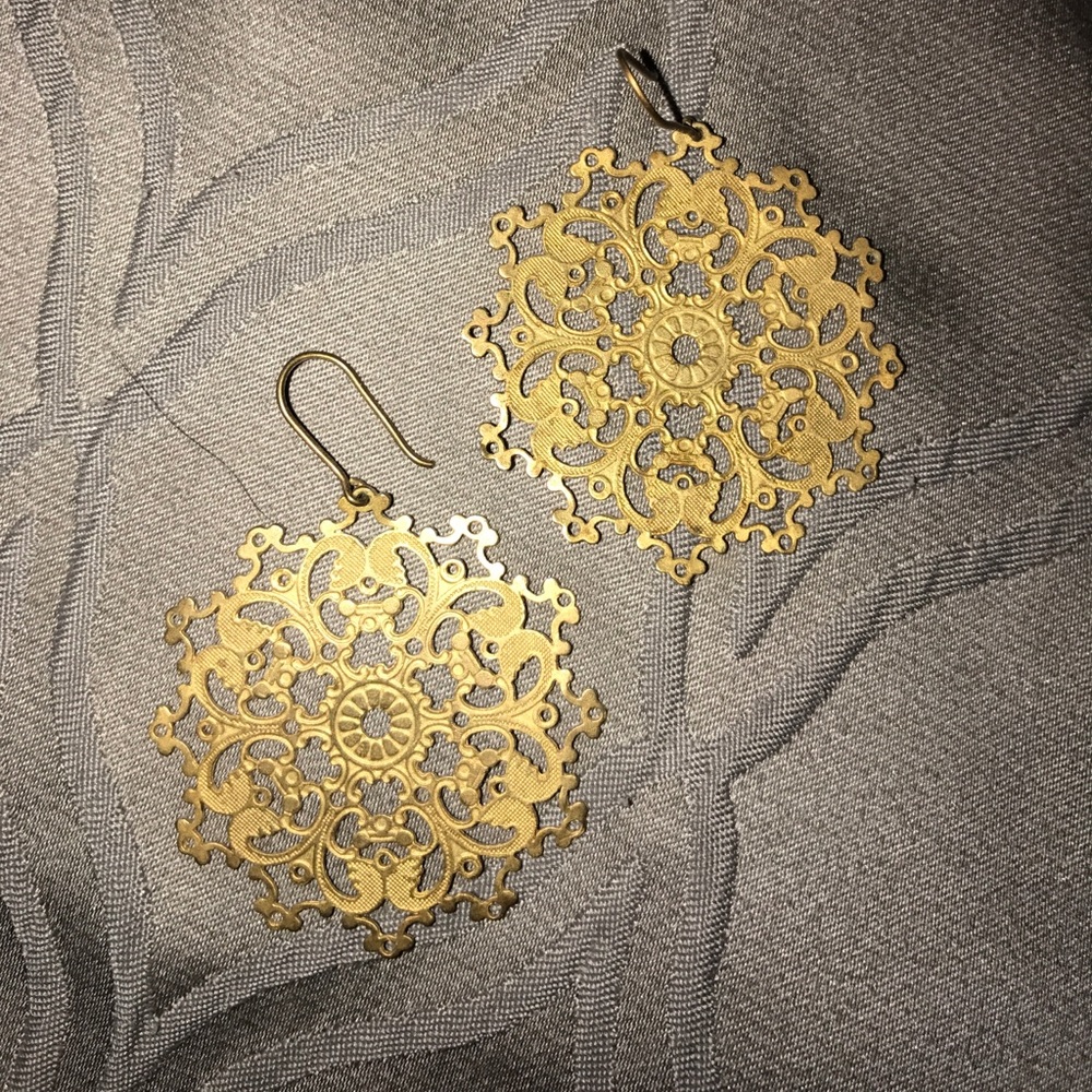 Gold Medallion Earrings