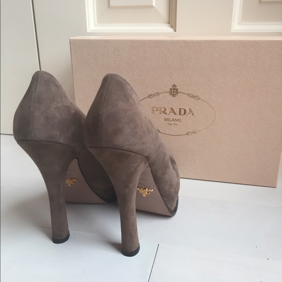 LIGHTLY USED Prada suede platform heels! - Picture 2 of 4