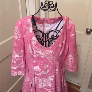 Beautiful Chloe Dao pink embroidered dress. Size 8