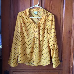 Yellow/purple blouse