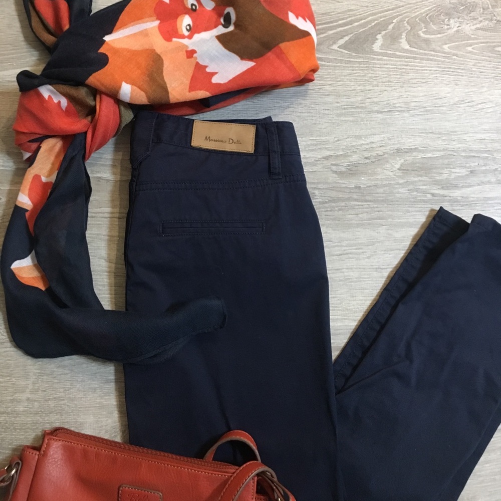 Massimo Dutti chinos, navy blue, size 6