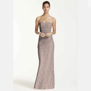 Davids Bridal Lace Bridesmaid Dress