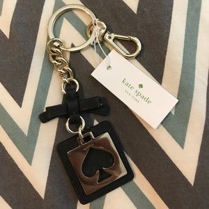 NWT Black Kate Spade Keychain
