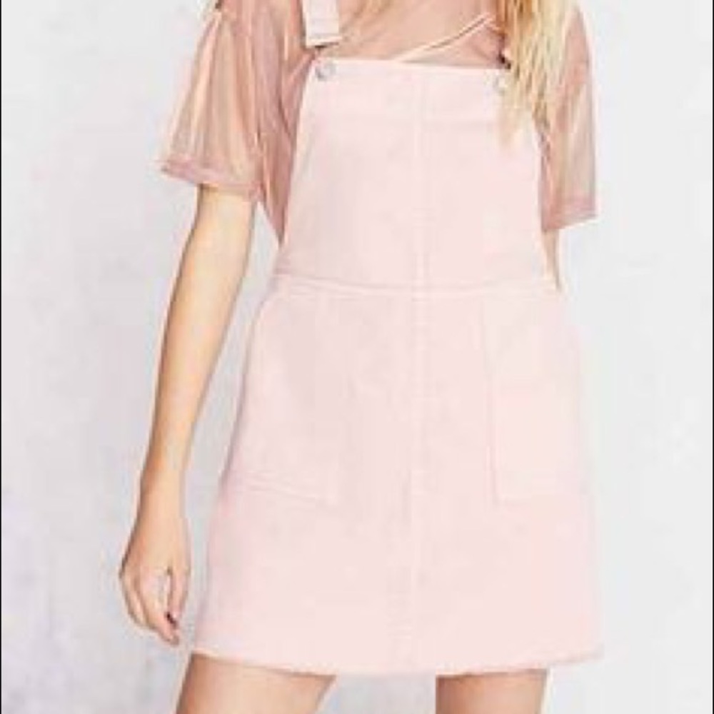 Urban Outfitters pink overall dress