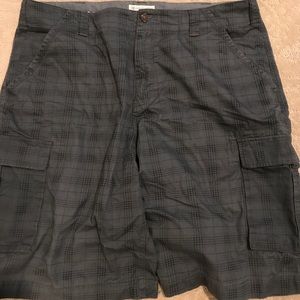 Gray cargo shorts
