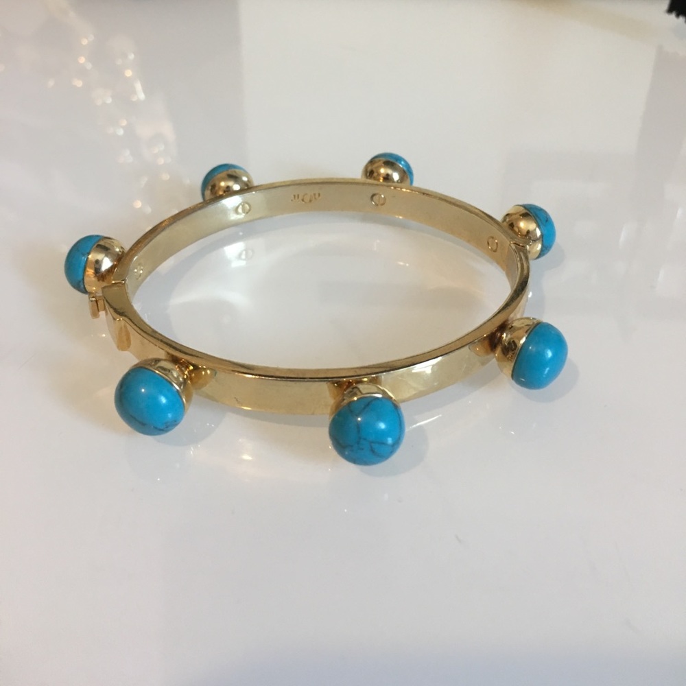 Noir gold and turquoise bangle bracelet