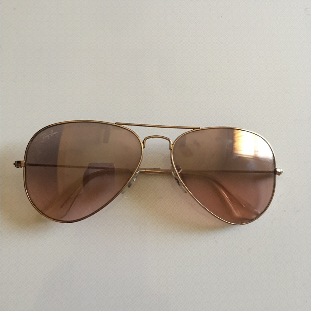 Women's Ray Ban Rose gold aviator glasses