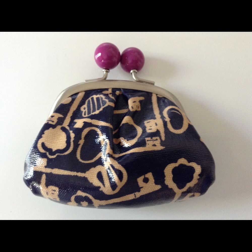 Fossil Key Per Skeleton Key Kiss Lock Coin Purse