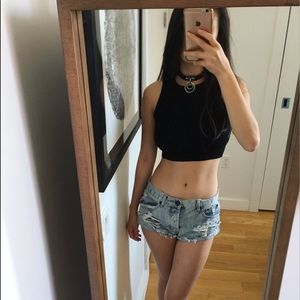Black crop top