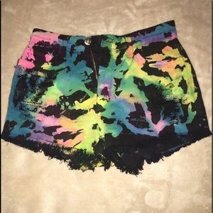 🇺🇸🌟🌈Rainbow HIGHWAIST black denim shorts🌟🇺🇸