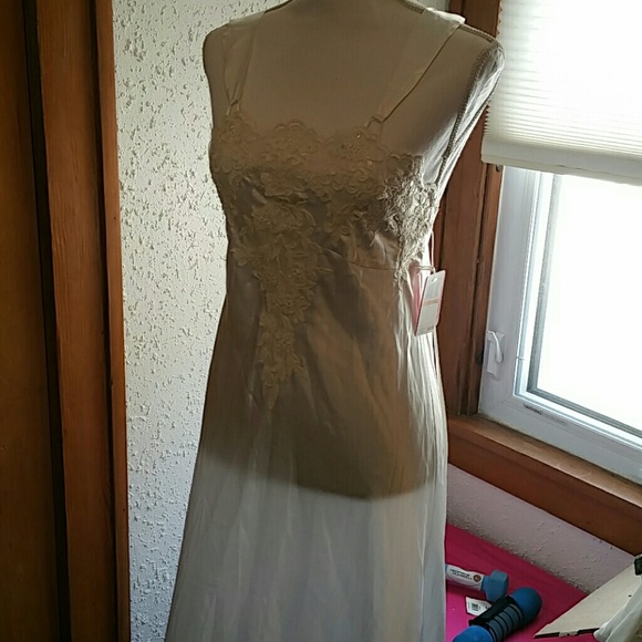 Lucie ann Other - Winter white silky gown with lace and sequins