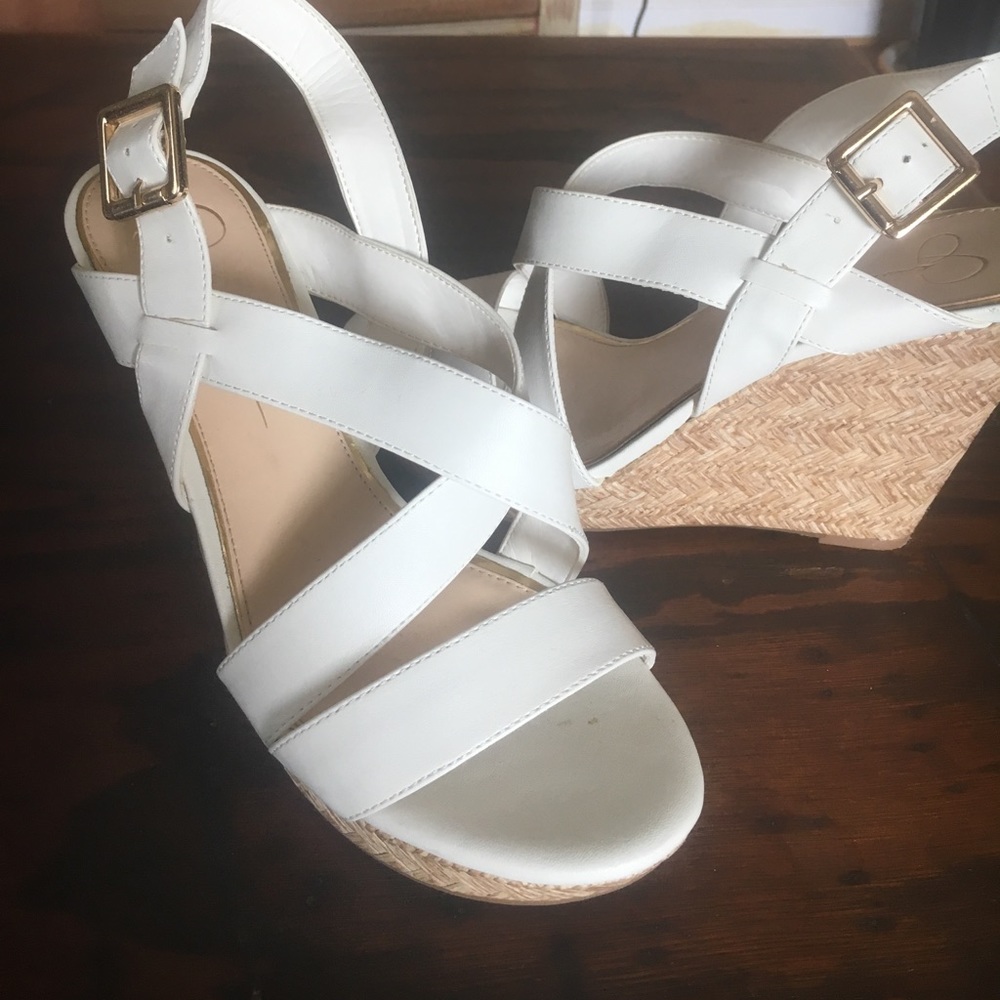 Jessica Simpson tall cork wedges