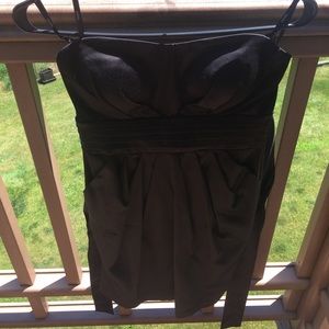 Black strapless dress
