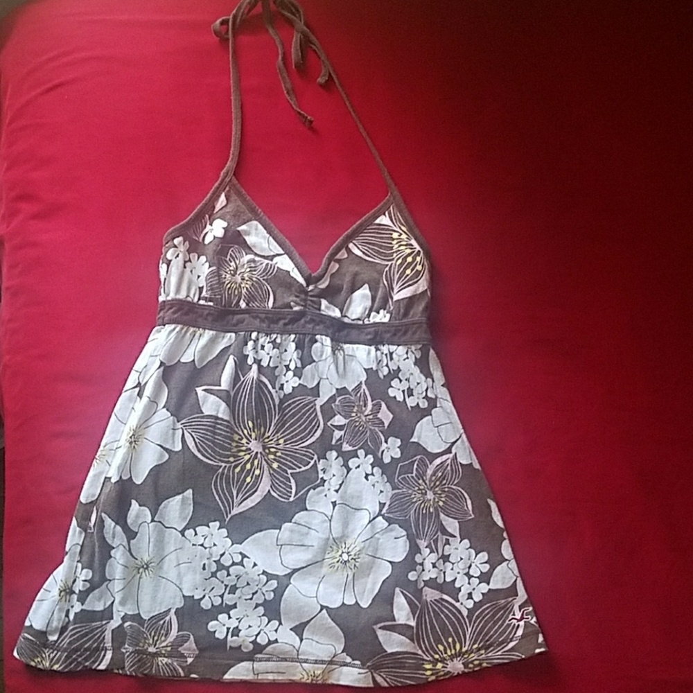 floral Hollister halter top