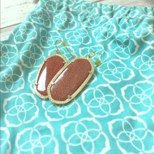 KS earrings-burnt orange druzy