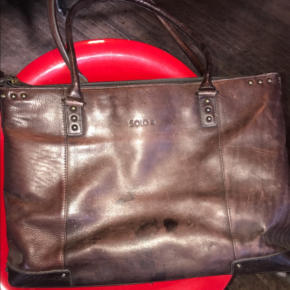 Solo Leather Laptop Bag
