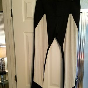 Black and cream trousers