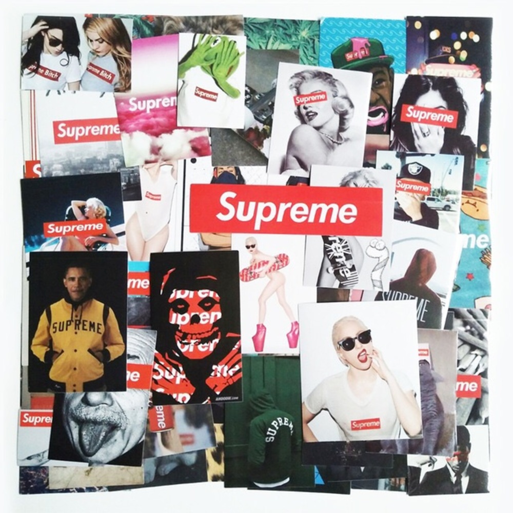 Pack of 12 Large Supreme Stickers