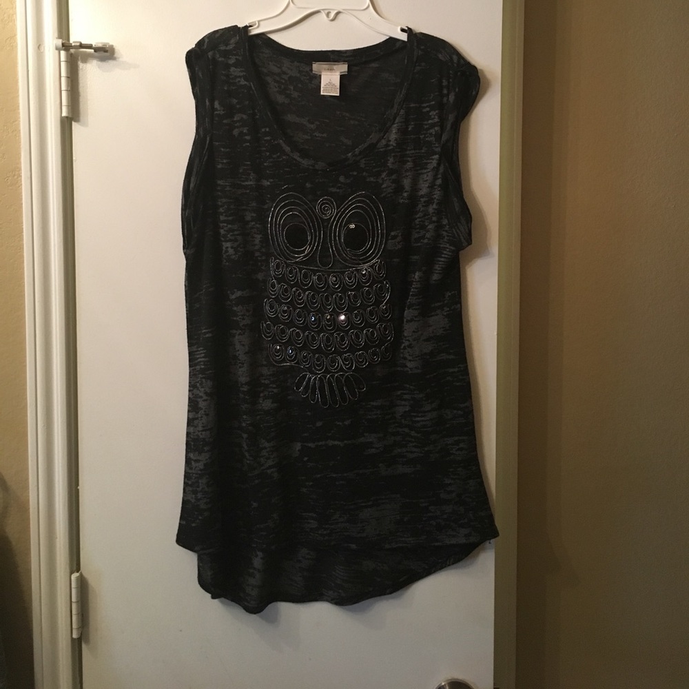 Black owl tank large