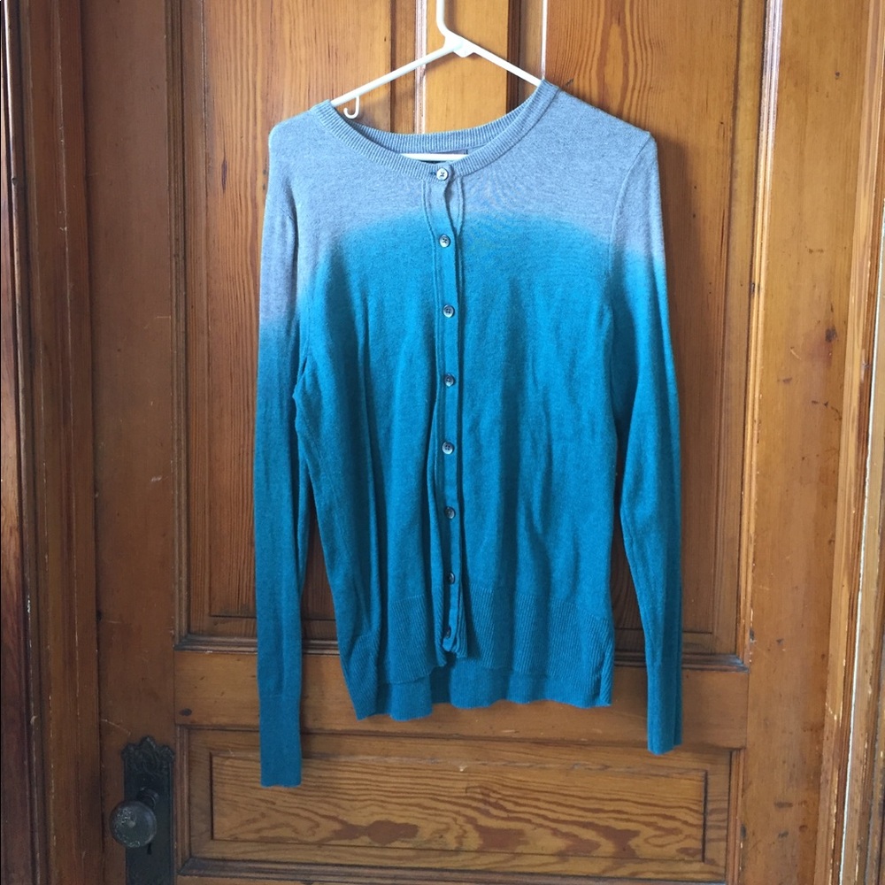 Teal/gray Eddie Bauer sweater