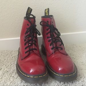 Red Doc Martens Size 9