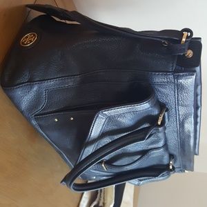 Tory Burch Large Navy 797 top zip satchel