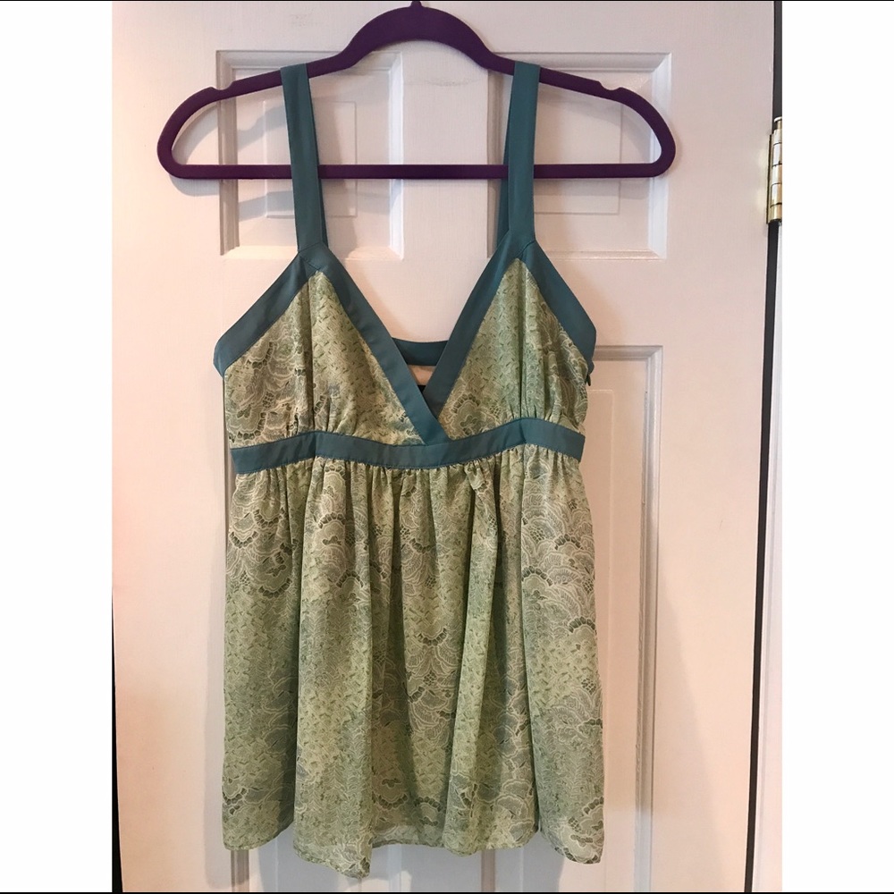 Chiffon Printed Babydoll Blouse. Size 6.