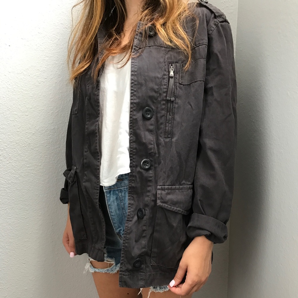 J. Crew Classic Twill Chino Jacket Grey