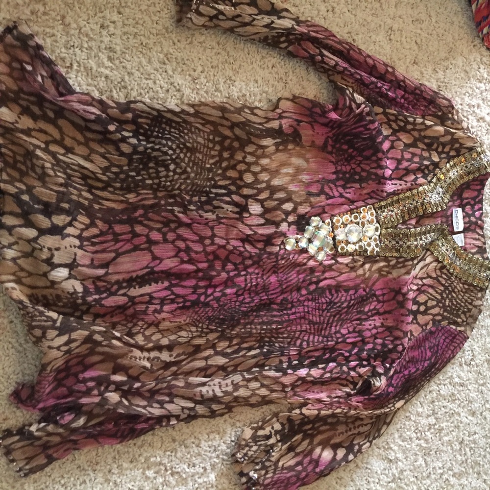 Chico's shear print top