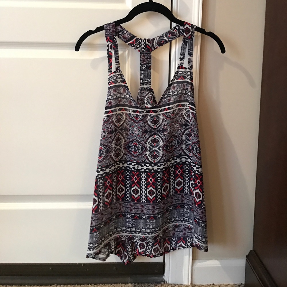 Colorful flowy tank