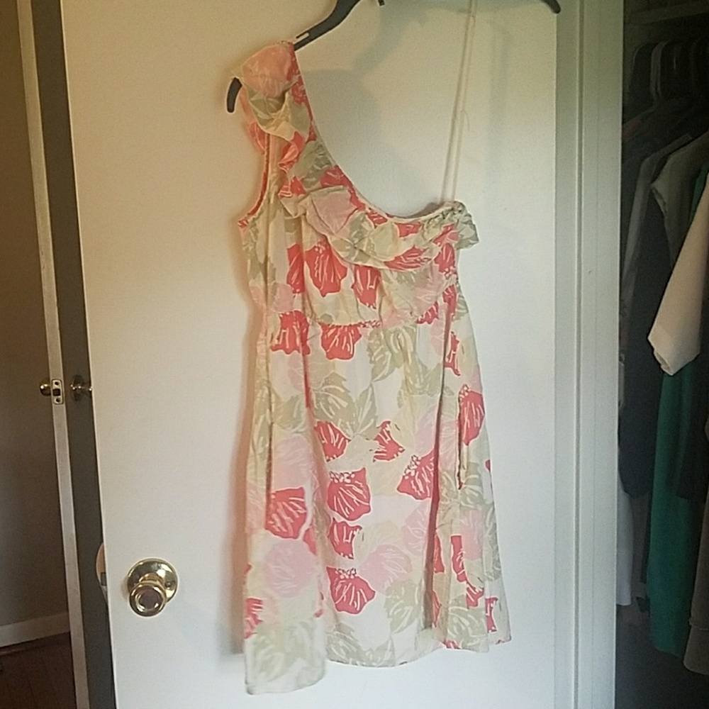 Roxy floral one shoulder dress