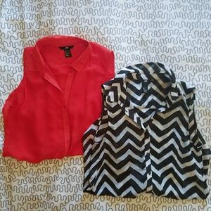 Two H&M Collared Tanks