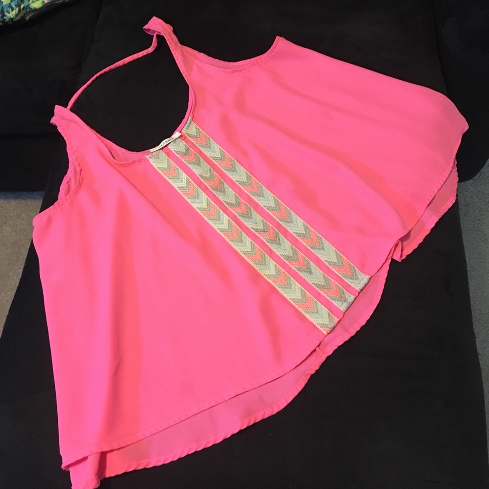 💕💕Juniors size medium hot pink crop tank top