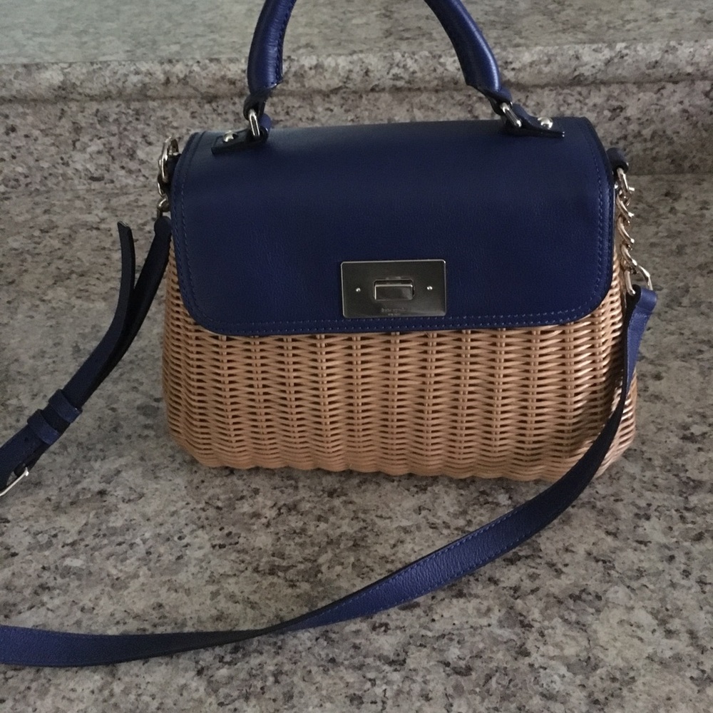 KATE SPADE NAVY WICKER PURSE