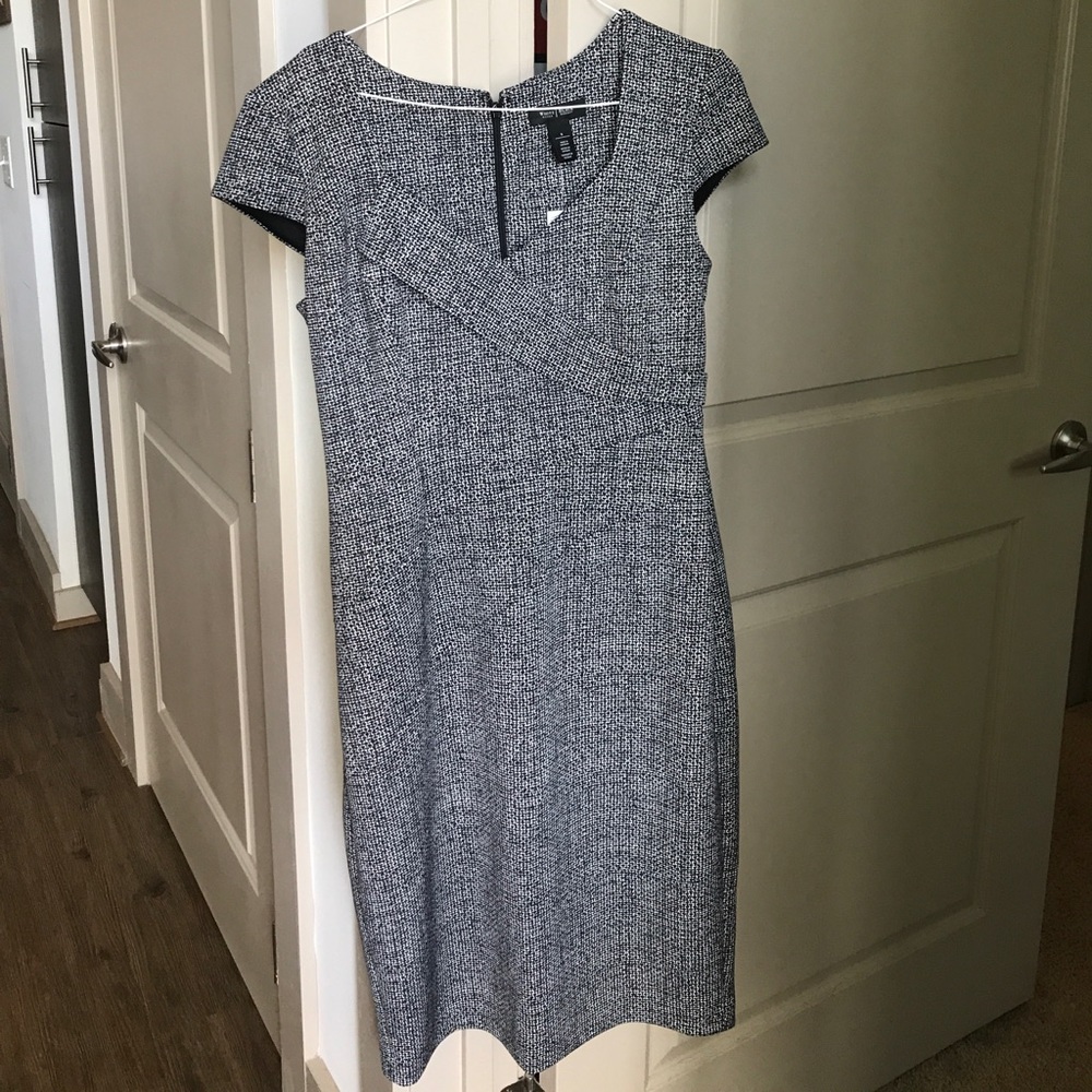 White House black market cap sleeve dress