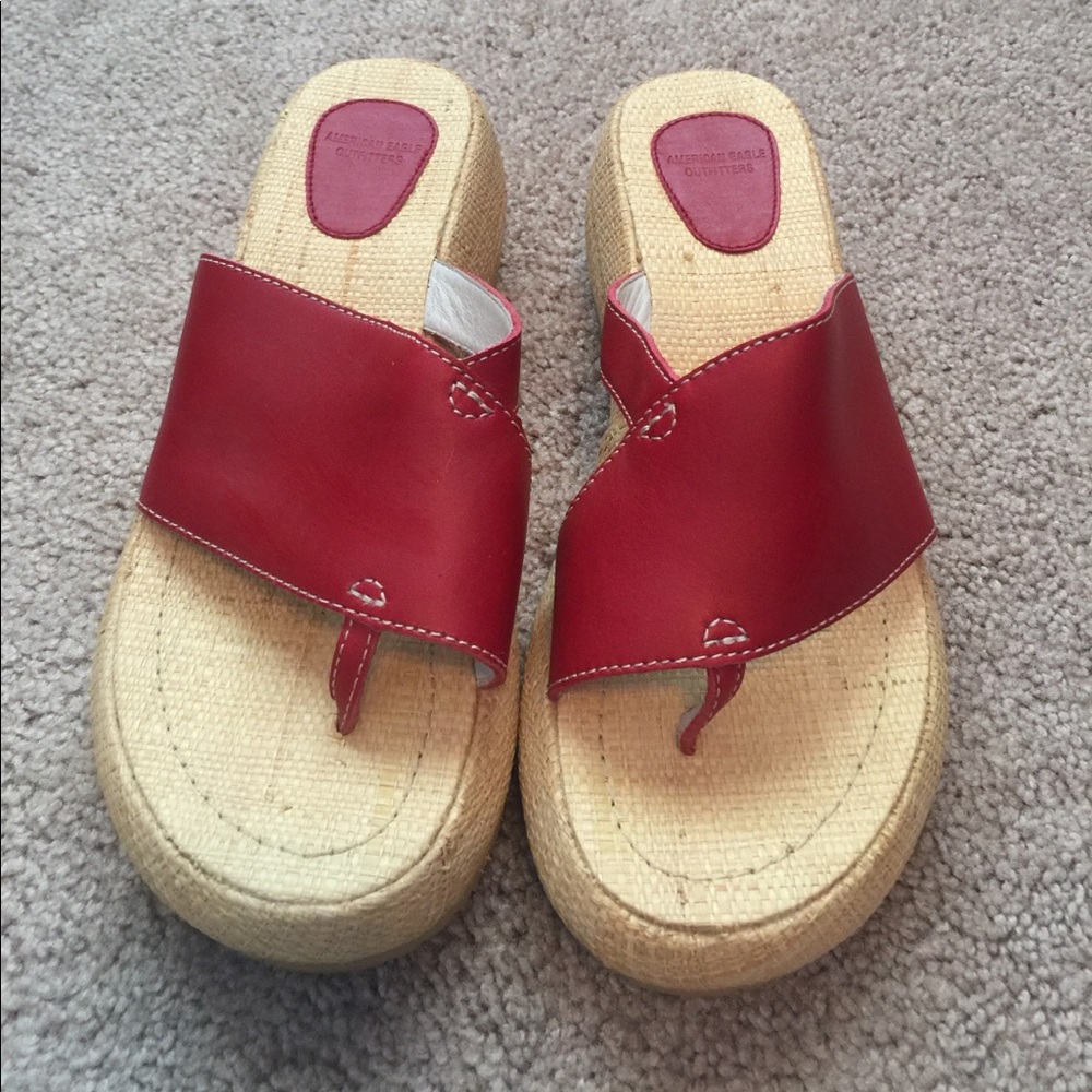 Red Platform Sandal