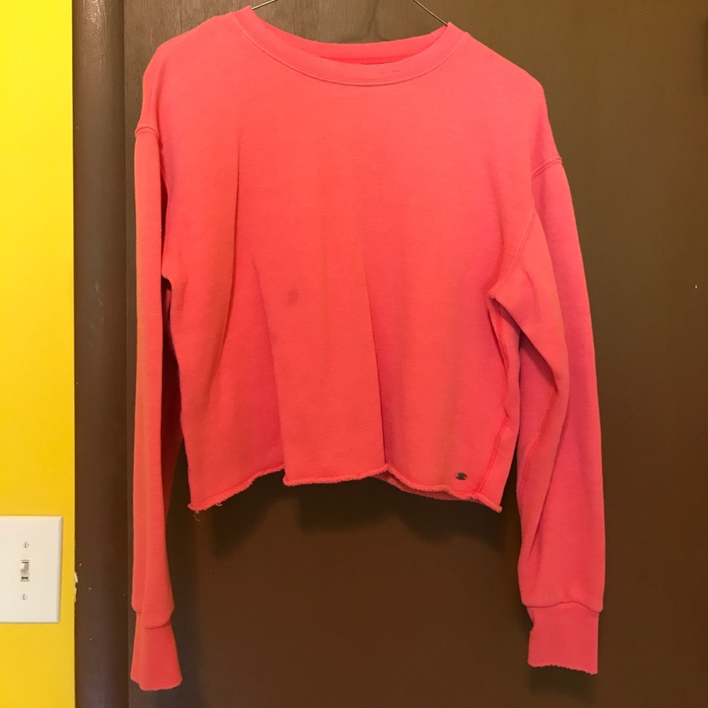 Pink cropped sweatshirt