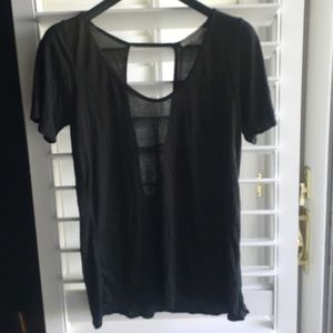 Truly madly deeply black short sleeved top
