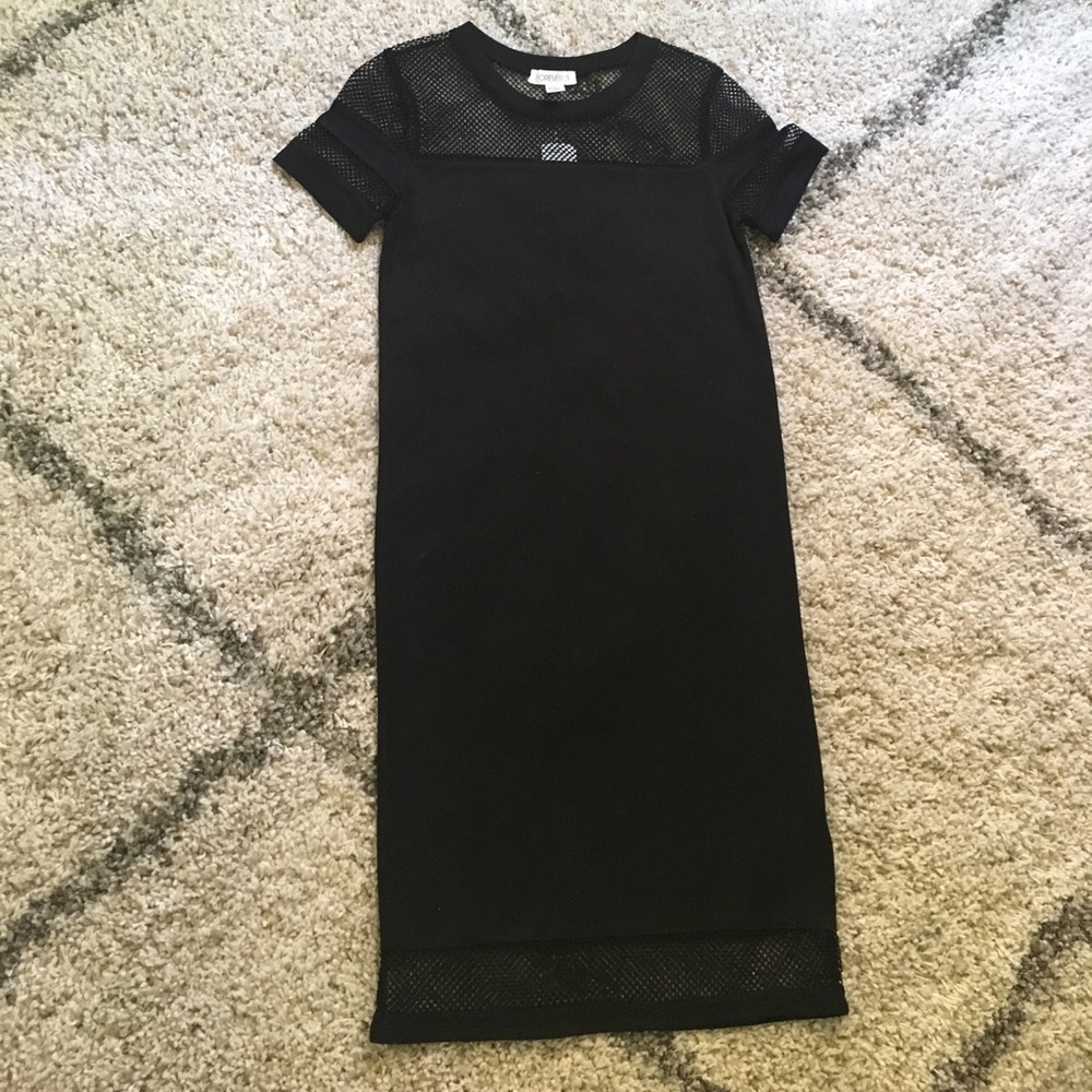 Black knit dress