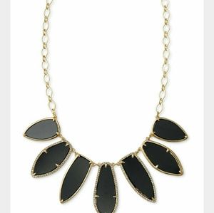 Stella and Dot black stone w/gold edging